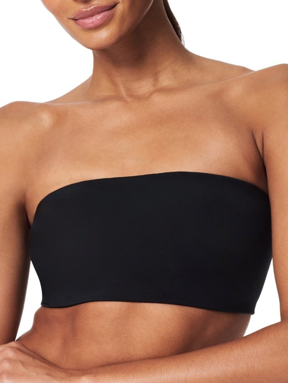 #2283 Spanx Women's Pull-on Smoothing Bandeau Bra 30112R - Very Black